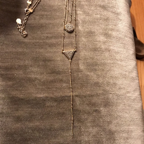 Bauble Bar Gold Toned Double Necklace - Picture 2 of 3